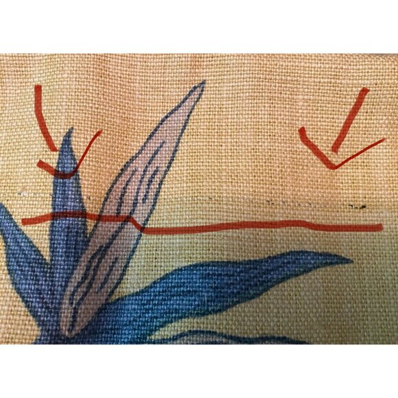 Vintage G.P. & J. Baker  100% Linen Fabric Sample Floral Canton Design Multicolo - Picture 5 of 5